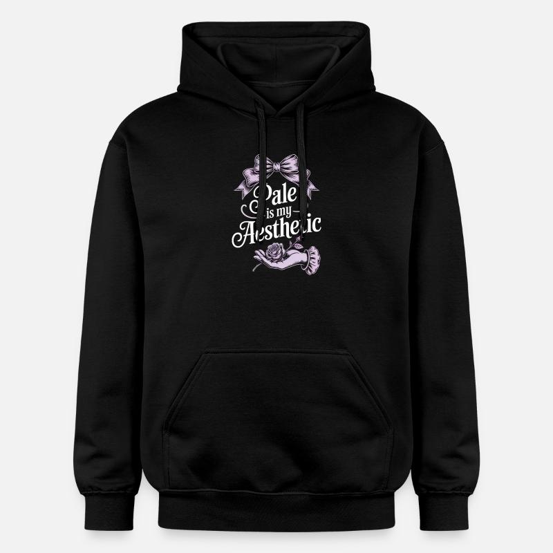 Écriture esthétique pâle avec nœud - Sweat à capuche Softstyle® Gildan Unisexe - noir