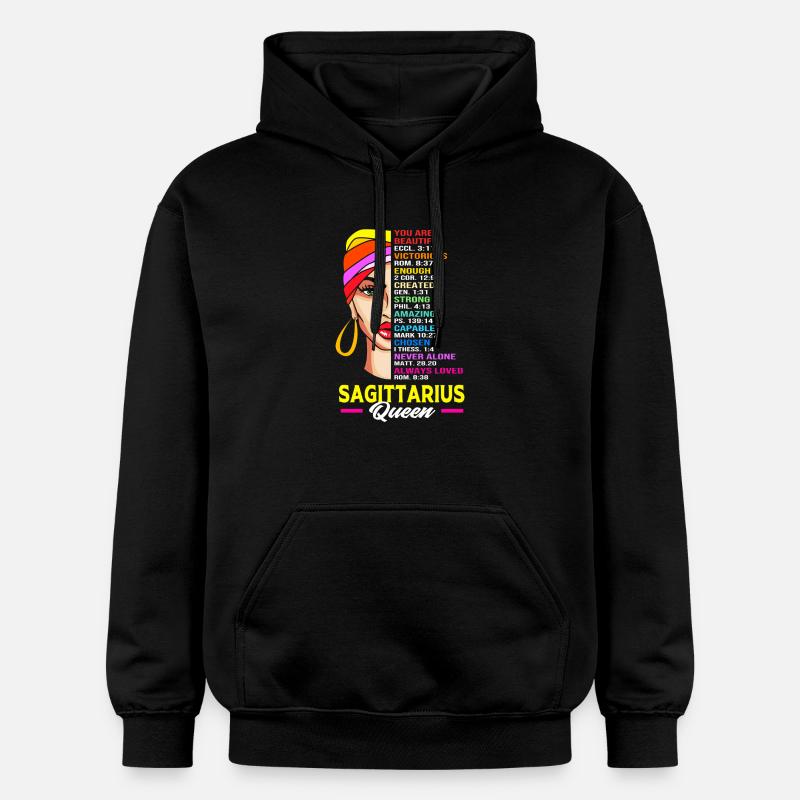 Signe du zodiaque Sagittaire - Sweat à capuche Softstyle® Gildan Unisexe - noir