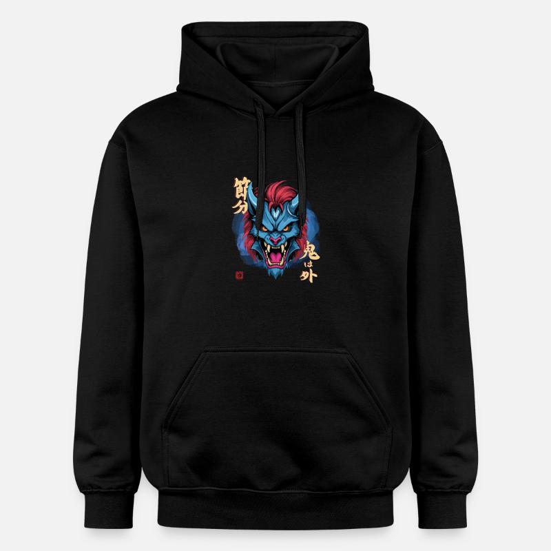 Oni bleu yéti - Sweat à capuche Softstyle® Gildan Unisexe - noir