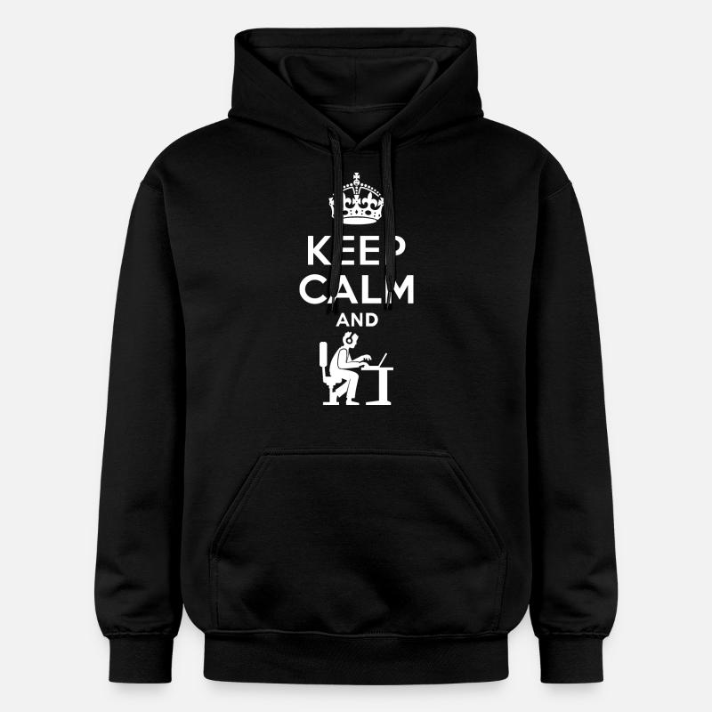 Keep Calm - Nerd - Programmieren - Gamen - Gildan Unisex Softstyle® Midweight Hoodie - Schwarz
