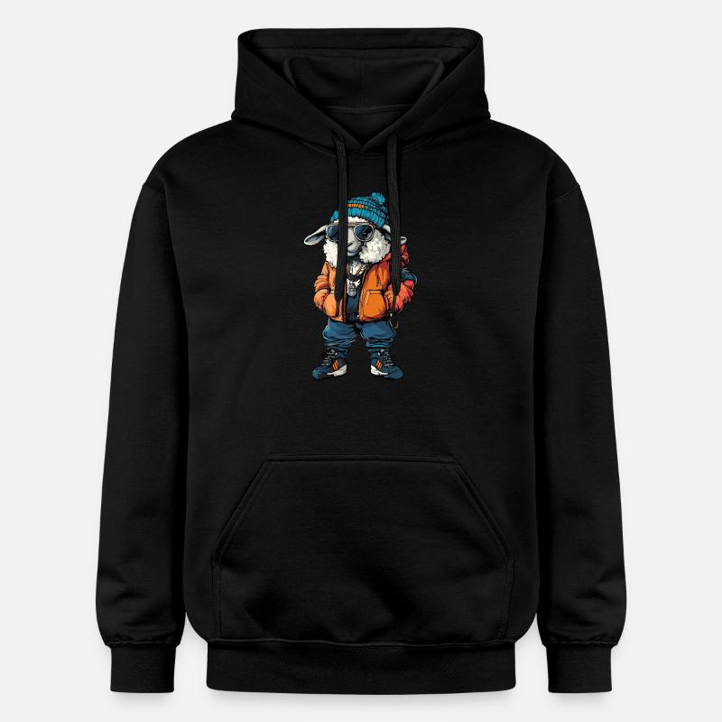 mouton drôle d’hiver - Sweat à capuche Softstyle® Gildan Unisexe - noir