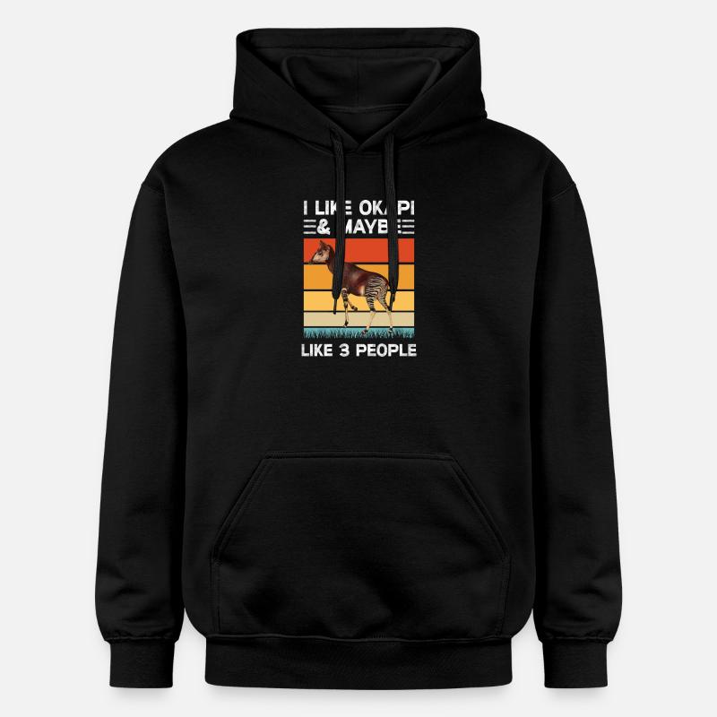 Ich mag Okapi - Gildan Unisex Softstyle® Midweight Hoodie - Schwarz