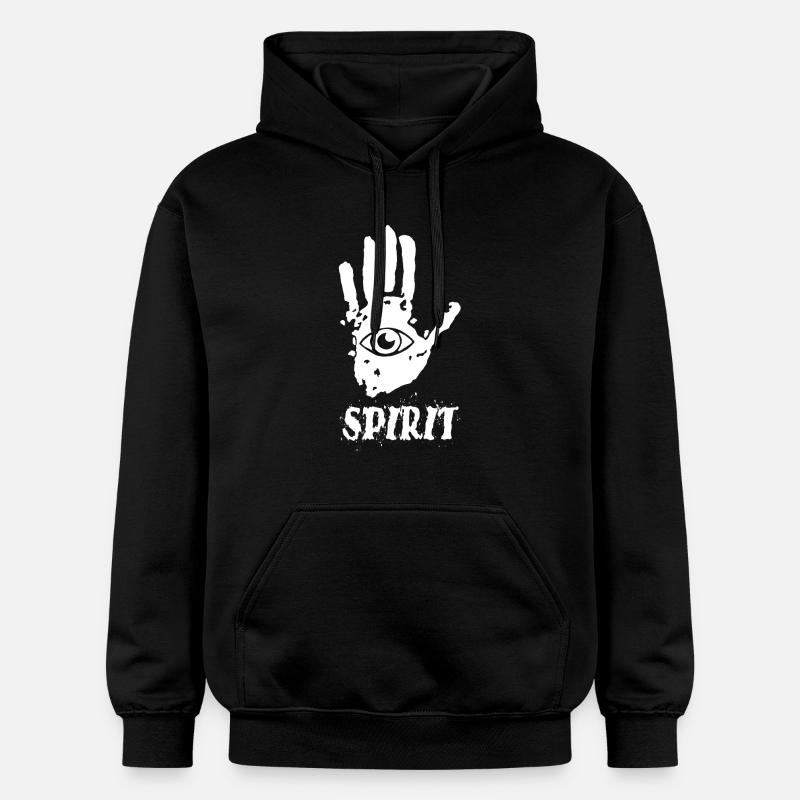 Trace de main yoga - Sweat à capuche Softstyle® Gildan Unisexe - noir