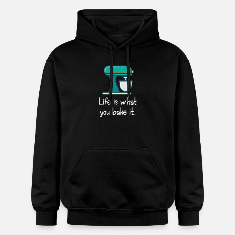 Das Leben ist, was du backst. - Gildan Unisex Softstyle® Midweight Hoodie - Schwarz