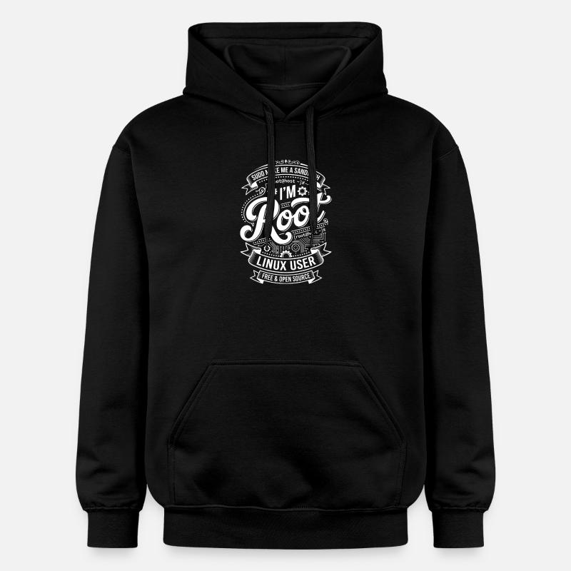 Je suis Root – Utilisateur Linux - Sweat à capuche Softstyle® Gildan Unisexe - noir