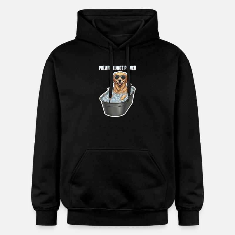 Chien de bain de glace polaire - Sweat à capuche Softstyle® Gildan Unisexe - noir