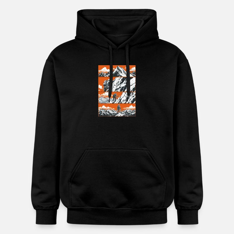Aventure d’alpinisme et d’escalade - Sweat à capuche Softstyle® Gildan Unisexe - noir