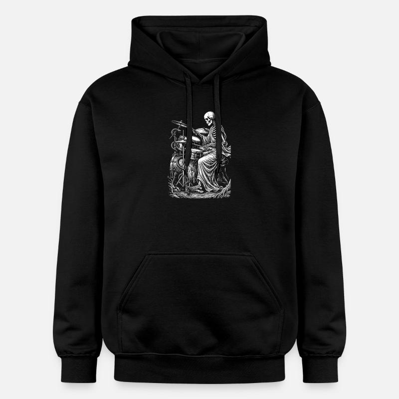 Batteur squelette Nightbeat - Sweat à capuche Softstyle® Gildan Unisexe - noir