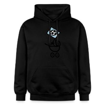 Argentina Bebé Fútbol Fan - Gildan Unisex Softstyle® Midweight Hoodie - black - Front - Marisol (170cm) & Nik (191cm)