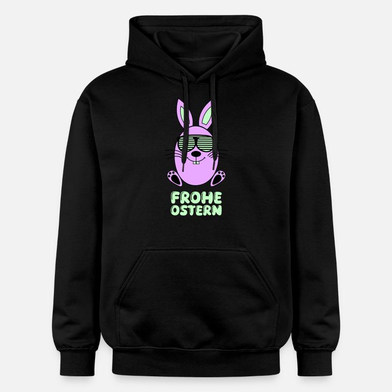 Joyeux lapin de Pâques 1 - Sweat à capuche Softstyle® Gildan Unisexe - noir