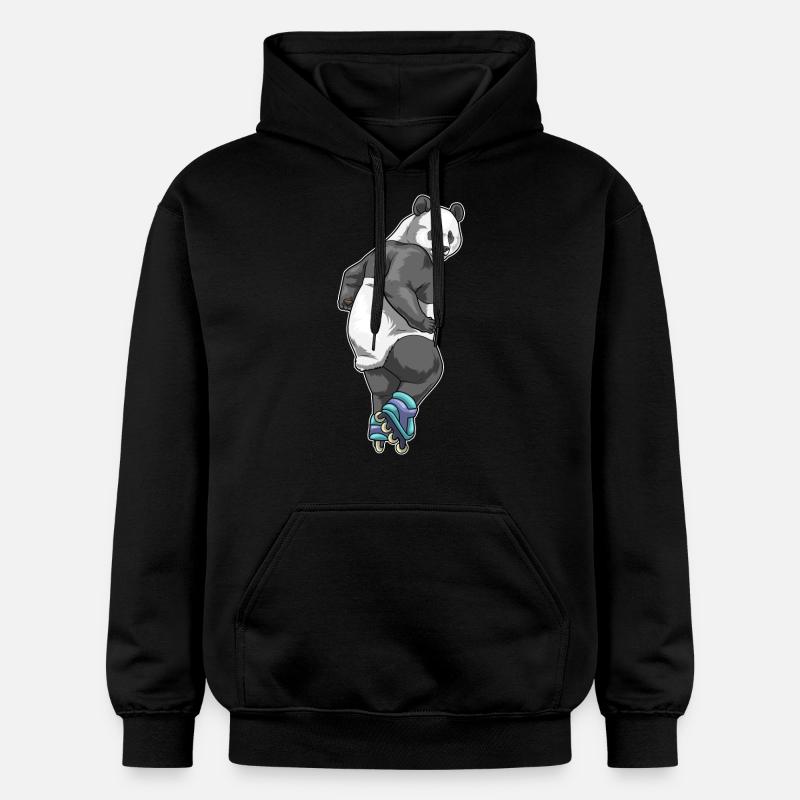 Panda Inline skating Rollschuhe - Gildan Unisex Softstyle® Midweight Hoodie - Schwarz