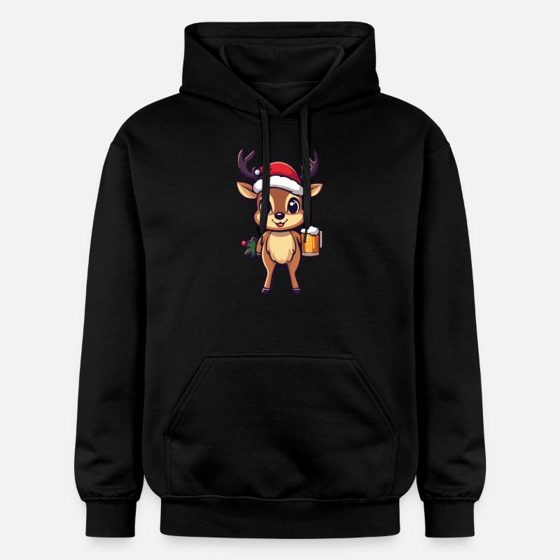 Bière de cerf Noël Noël - Sweat à capuche Softstyle® Gildan Unisexe - noir