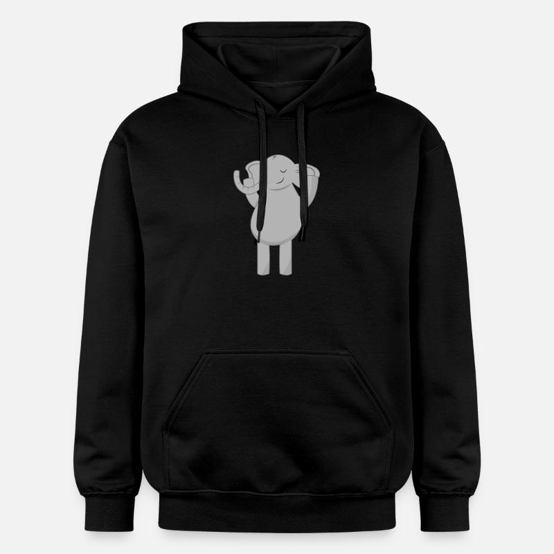 Éléphant éléphant - Sweat à capuche Softstyle® Gildan Unisexe - noir