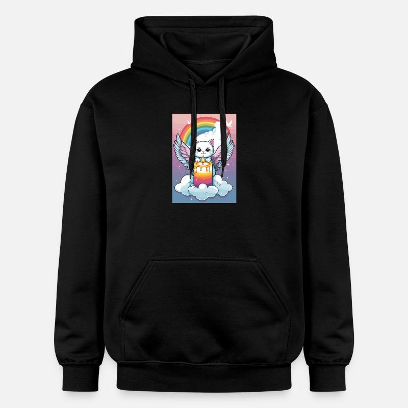 Ange chat mignon - Sweat à capuche Softstyle® Gildan Unisexe - noir