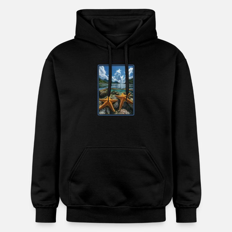Étoile de mer Étoile de mer - Sweat à capuche Softstyle® Gildan Unisexe - noir