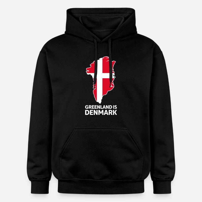 Carte du drapeau Groenland-Danemark - Sweat à capuche Softstyle® Gildan Unisexe - noir