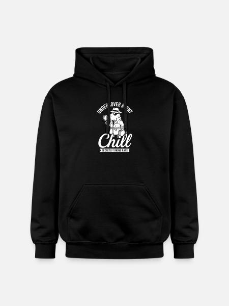 Undercover Agent Chill – Capybara - Gildan Unisex Softstyle® Midweight Hoodie - black