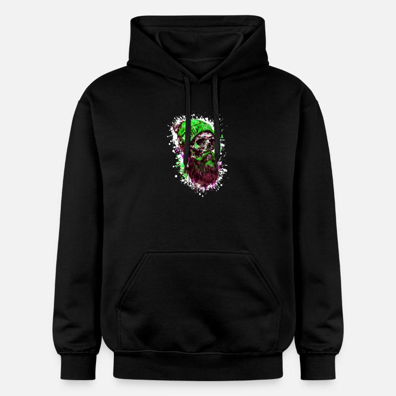 Crâne de bûcheron - Sweat à capuche Softstyle® Gildan Unisexe - noir