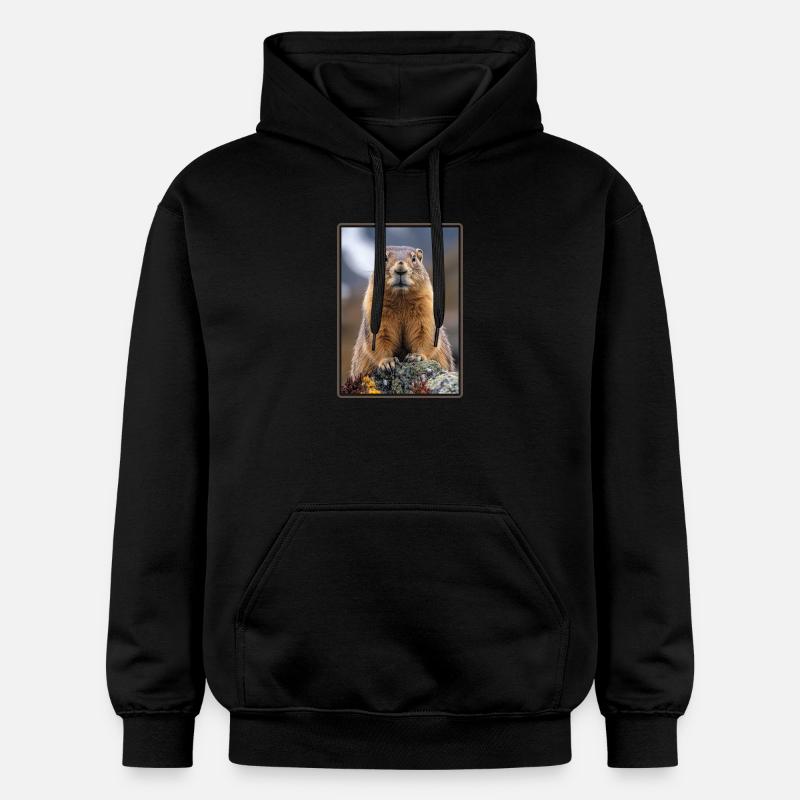 Marmottes Marmotte - Sweat à capuche Softstyle® Gildan Unisexe - noir
