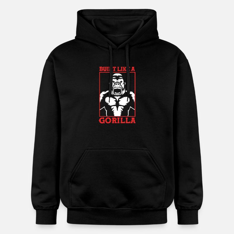 Gorille - Sweat à capuche Softstyle® Gildan Unisexe - noir