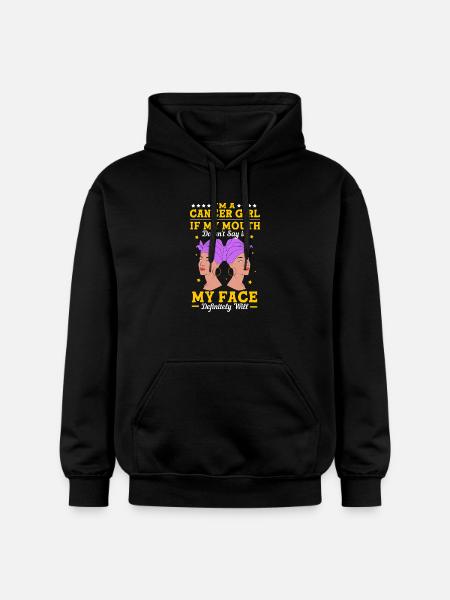 Signo del zodiaco Cáncer - Sudadera con capucha unisex de peso medio Softstyle® de Gildan - negro