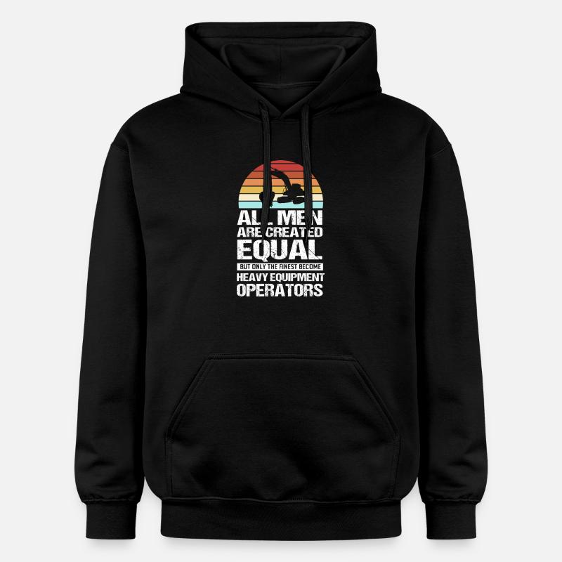 Baustelle Baggerfahrer Baggern - Gildan Unisex Softstyle® Midweight Hoodie - Schwarz