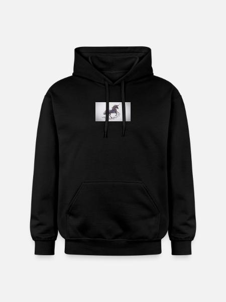 Glitzerndes Einhorn-Mosaik - Gildan Unisex Softstyle® Midweight Hoodie - Schwarz