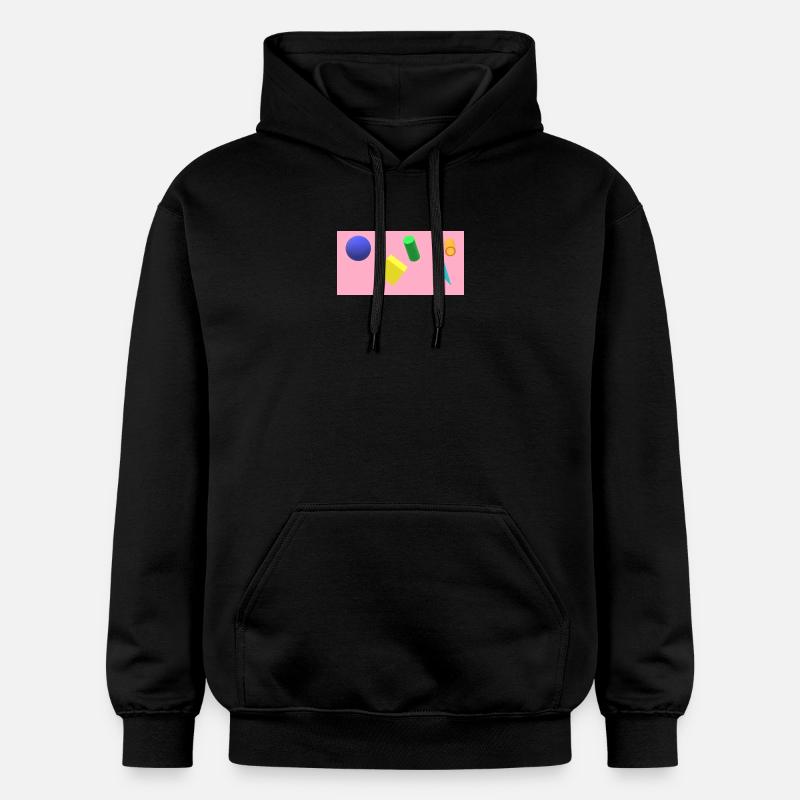 Composition de forme géométrique vibrante - Sweat à capuche Softstyle® Gildan Unisexe - noir