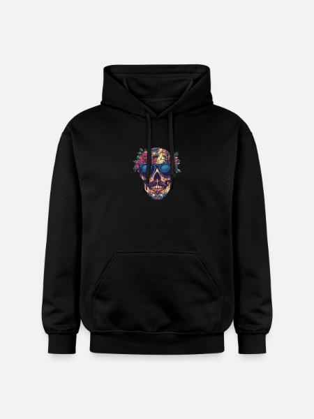 Skelett Bunt - Gildan Unisex Softstyle® Midweight Hoodie - Schwarz