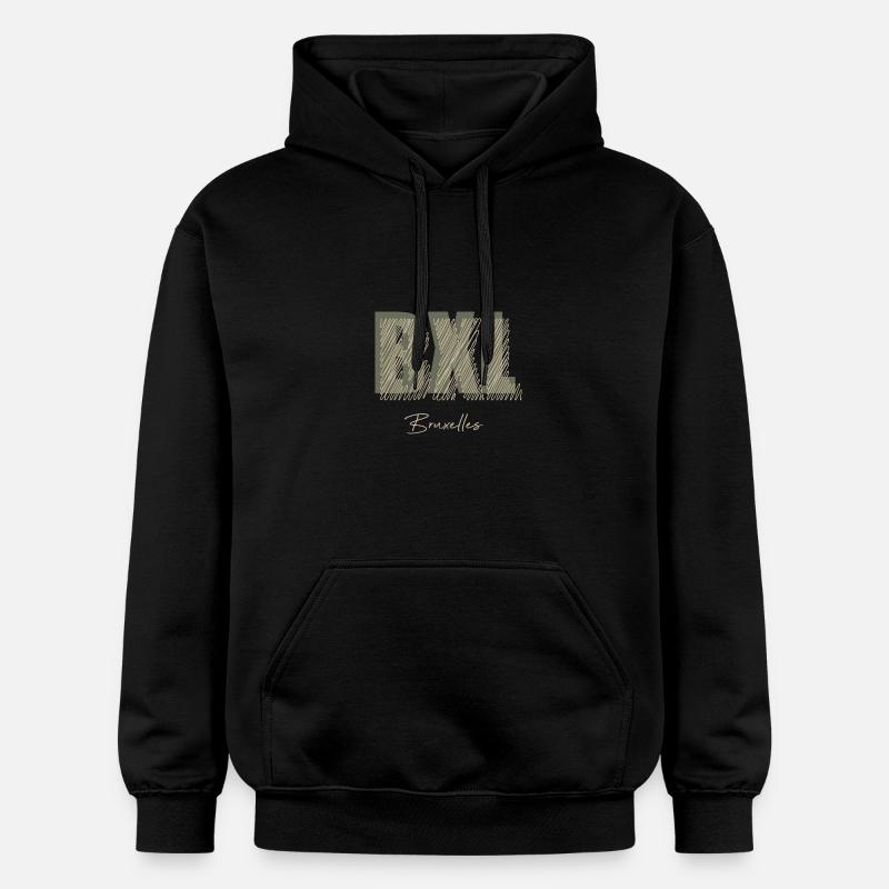BXL Bruxelles - Sweat à capuche Softstyle® Gildan Unisexe - noir