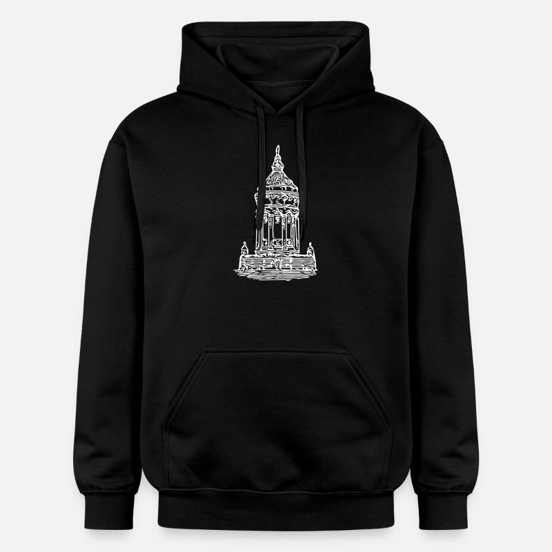 Château d'eau de Mannheim - Sweat à capuche Softstyle® Gildan Unisexe - noir