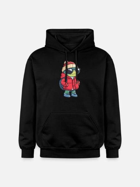 Turtle Cool Comic - Gildan Unisex Softstyle® Midweight Hoodie - black