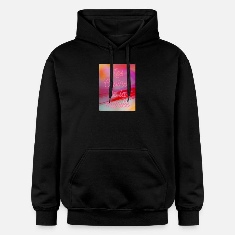JUST MARRIED,VIVE LES MARIES,EVJF,SAINT VALENTIN - Sweat à capuche Softstyle® Gildan Unisexe - noir