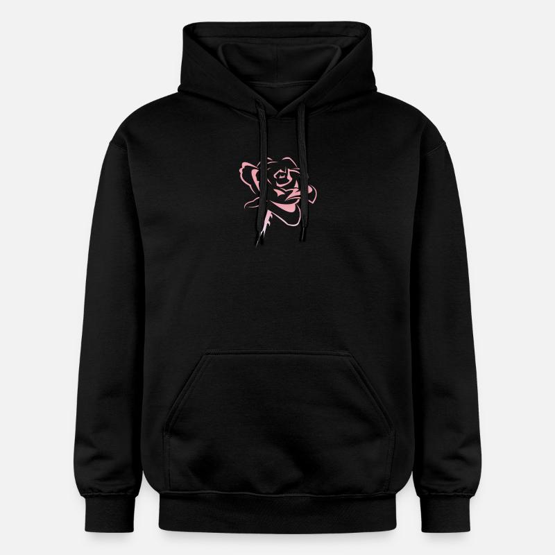 Fleur, rose - Sweat à capuche Softstyle® Gildan Unisexe - noir