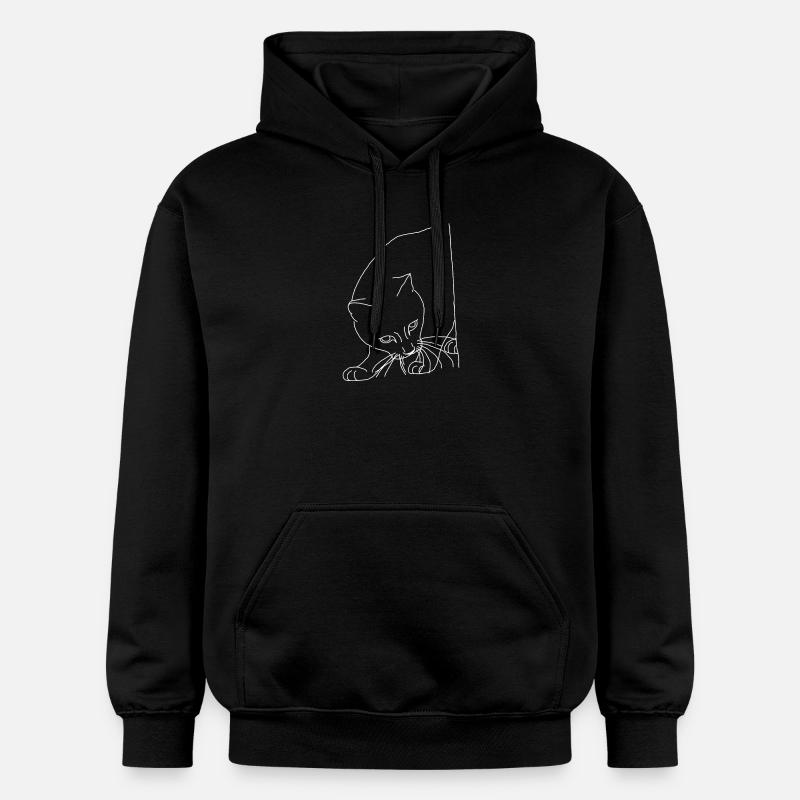 Chat - Sweat à capuche Softstyle® Gildan Unisexe - noir