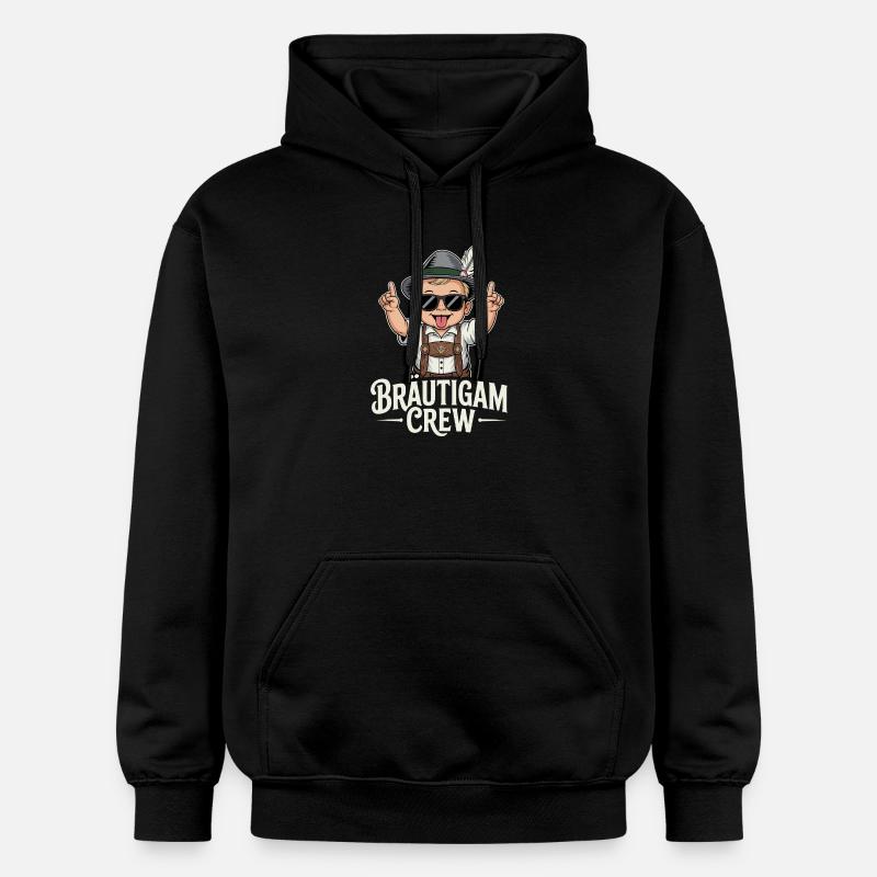 Funny Bräutigam Crew Baby Design - Sweat à capuche Softstyle® Gildan Unisexe - noir
