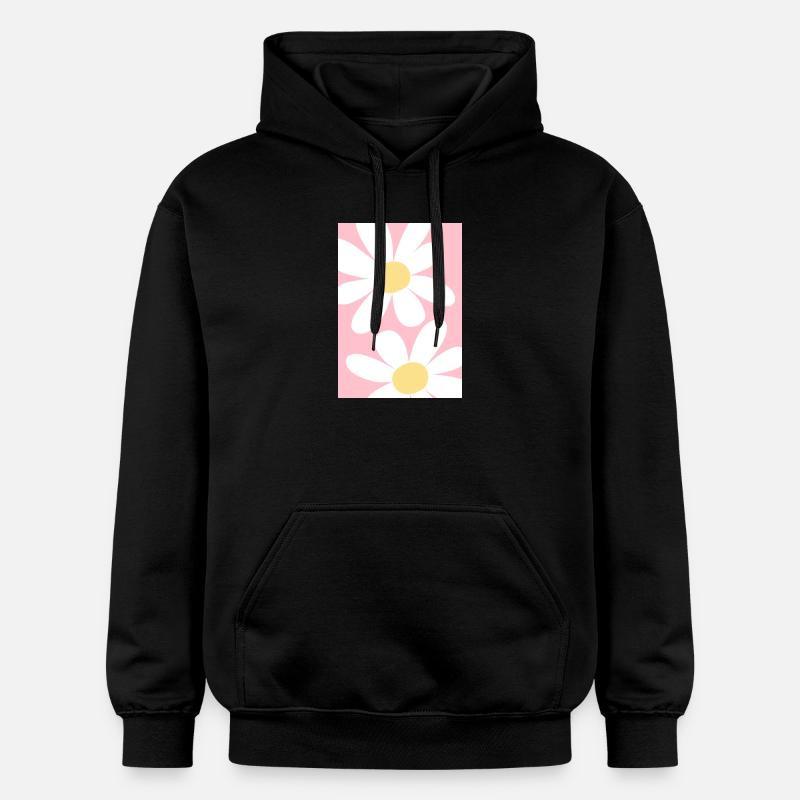 Rose avec des fleurs - Sweat à capuche Softstyle® Gildan Unisexe - noir
