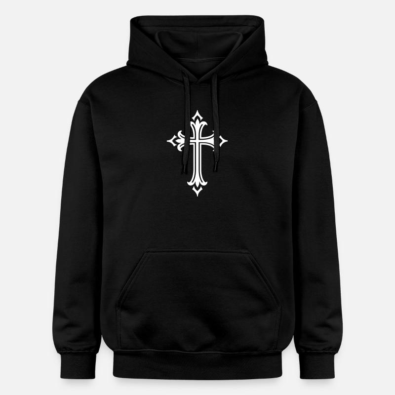 Jésus symbole de croix - Sweat à capuche Softstyle® Gildan Unisexe - noir