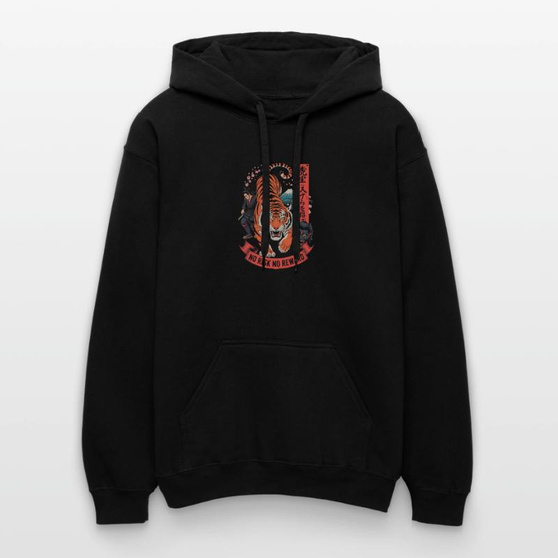 Design du Tiger Samurai Sans Risque Sans Récompense Sweat à capuche Softstyle® Gildan Unisexe