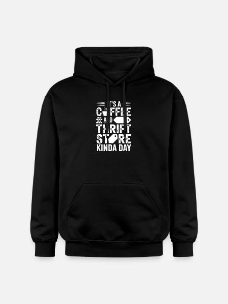 Coffee and Thrift Store Day - Gildan Unisex Softstyle® Midweight Hoodie - black