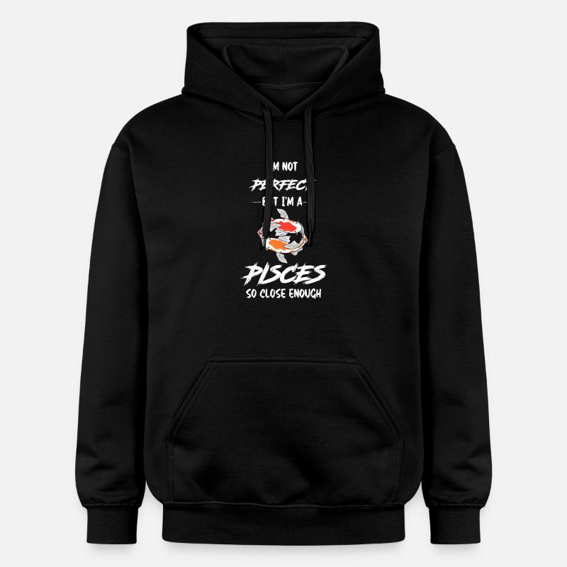 Signe du zodiaque Poissons - Sweat à capuche Softstyle® Gildan Unisexe - noir