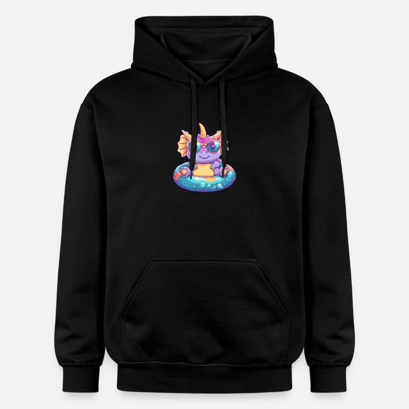 Dinosaurier triceratops Comic Cool - Gildan Unisex Softstyle® Midweight Hoodie - Schwarz