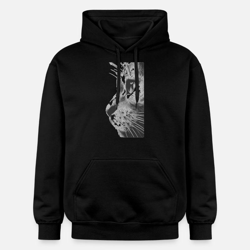 Visage du chat - Sweat à capuche Softstyle® Gildan Unisexe - noir