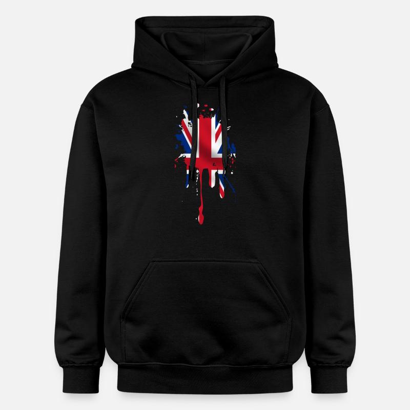 union jack - Gildan Unisex Softstyle® Midweight Hoodie - black