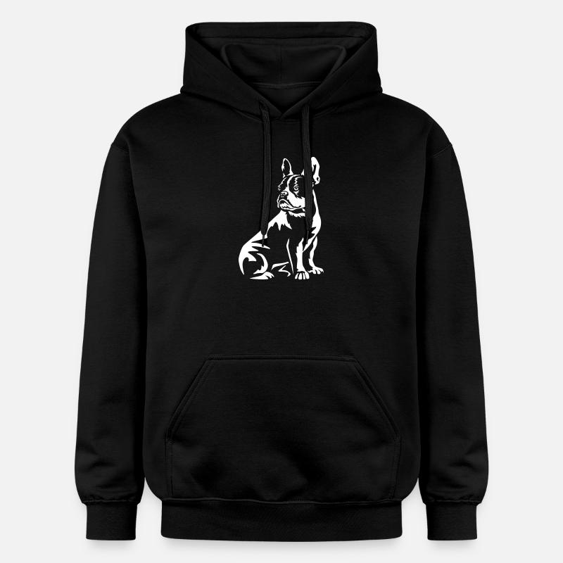Français Bulldog « Black Edition » - Sweat à capuche Softstyle® Gildan Unisexe - noir