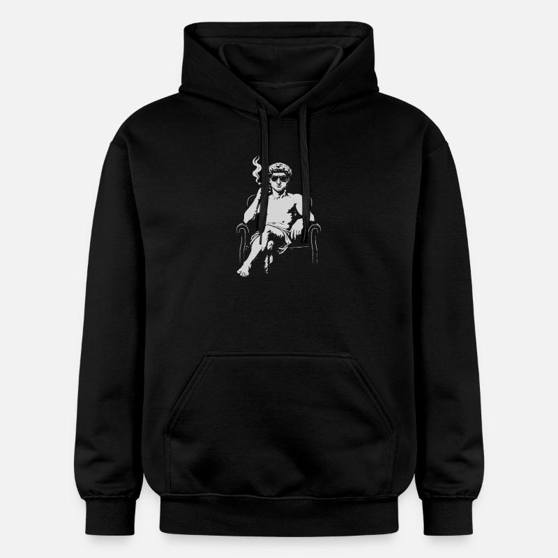 David Michalengelo, icône de la mafia - Sweat à capuche Softstyle® Gildan Unisexe - noir