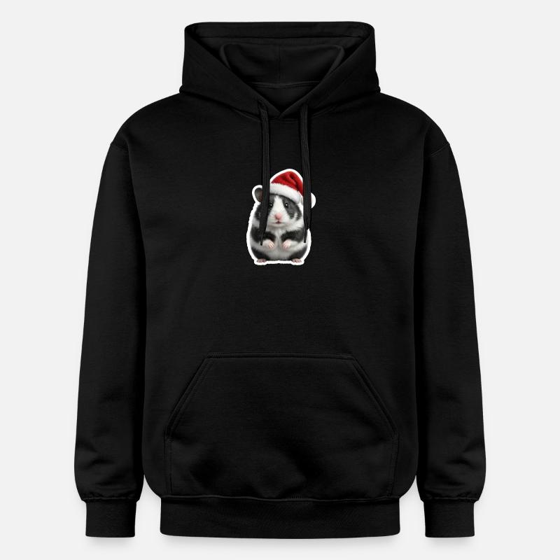 Kleiner Hamster mit vollen Backen - Gildan Unisex Softstyle® Midweight Hoodie - Schwarz