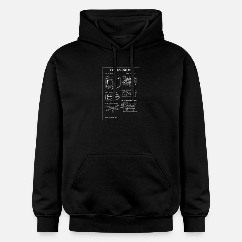 Plan de télévision rétro - Sweat à capuche Softstyle® Gildan Unisexe - noir