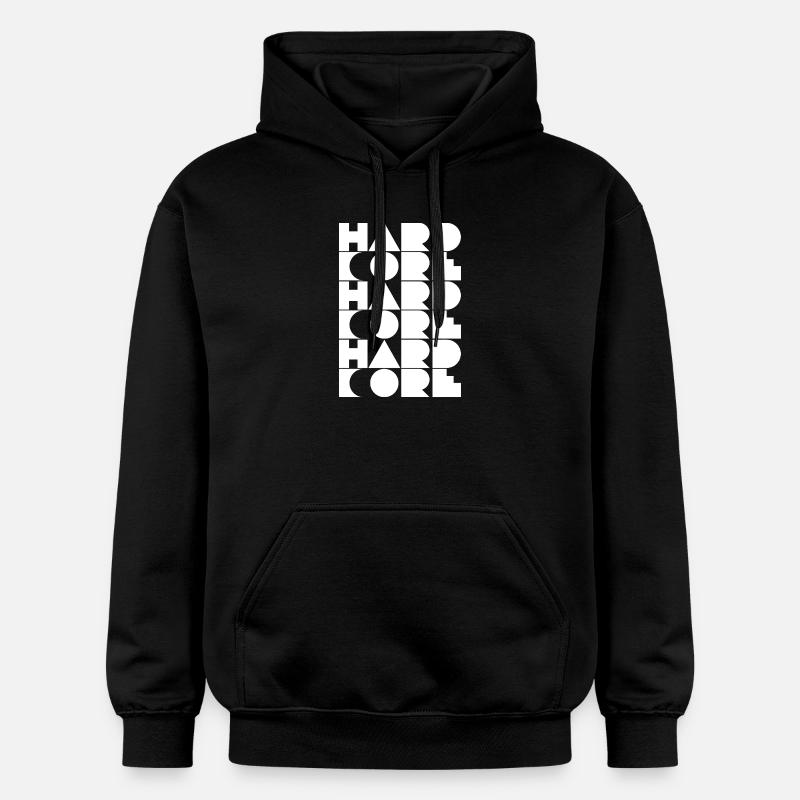 Typographie en grille hardcore - Sweat à capuche Softstyle® Gildan Unisexe - noir