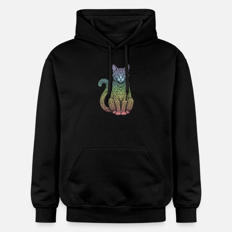 chat - Sweat à capuche Softstyle® Gildan Unisexe - noir